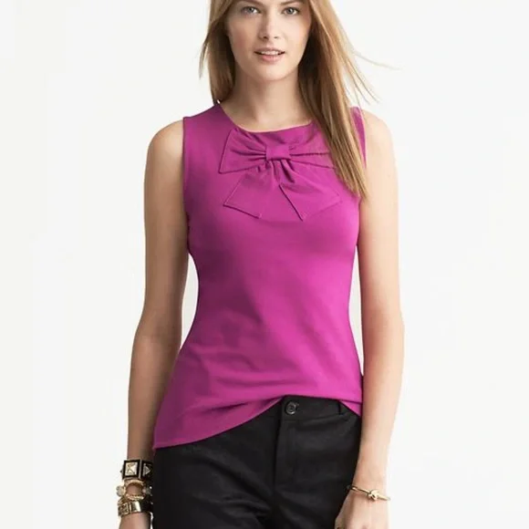 Haut Sans Manches Banana Republic - Taille S, Bleu, En Rayon/Lyocell, Occasion TB